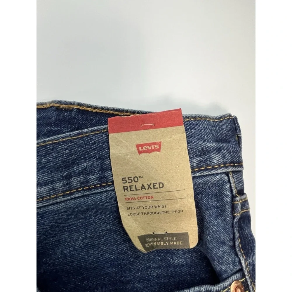 NEW Levis 550 Relaxed Fit Jeans Mens 40x34 Blue Denim Big & Tall NWT